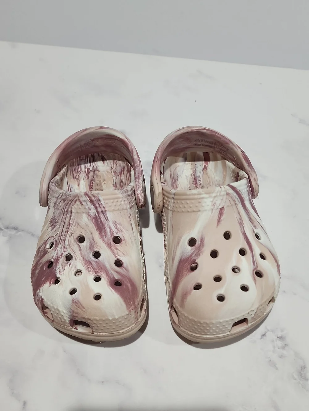 Crocs Kids Purple and Cream Clogs